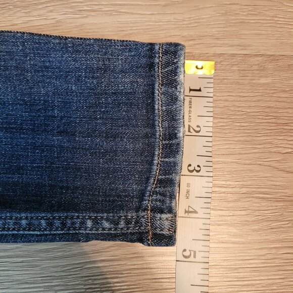 eunina Jeans Womens 7 Maxwell Low Rise Skinny Ripped Medium Dark Stretch Denim - Picture 9 of 10